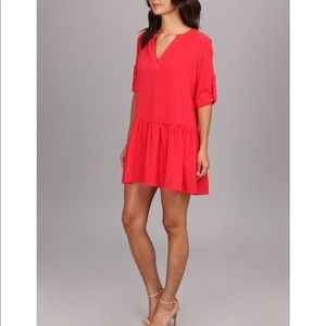 BCBGMaxAzria Lauryn Lipstick Red Drop Waist Dress